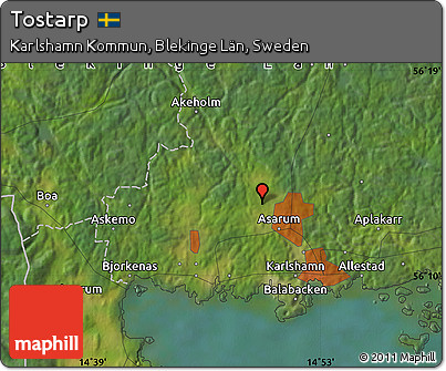 Satellite Map of Tostarp