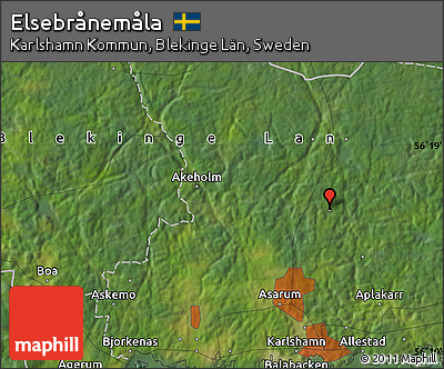 Satellite Map of Elsebrånemåla