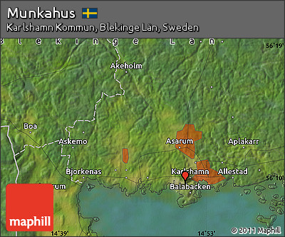 Satellite Map of Munkahus