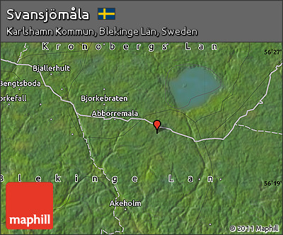 Satellite Map of Svansjömåla
