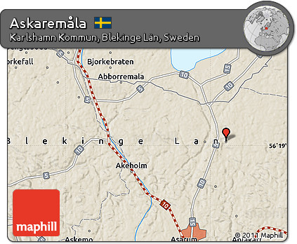 Shaded Relief Map of Askaremåla