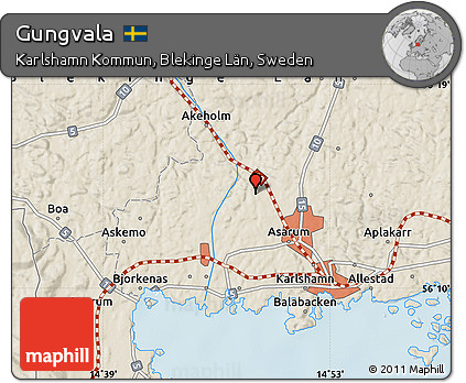 Shaded Relief Map of Gungvala