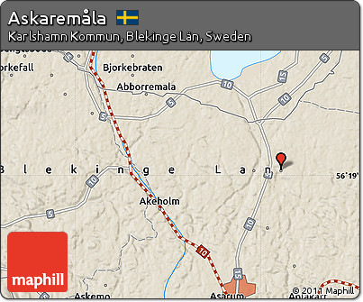 Shaded Relief Map of Askaremåla