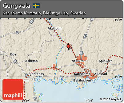 Shaded Relief Map of Gungvala