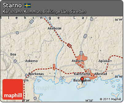 Shaded Relief Map of Stärnö