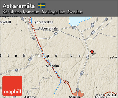 Shaded Relief Map of Askaremåla