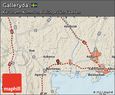 Shaded Relief Map of Galleryda