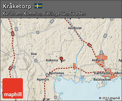 Shaded Relief Map of Kråketorp