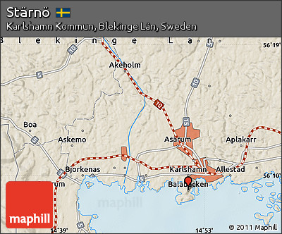 Shaded Relief Map of Stärnö