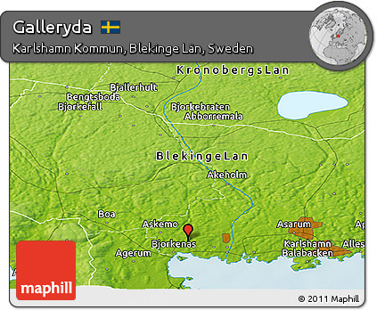 Physical Panoramic Map of Galleryda