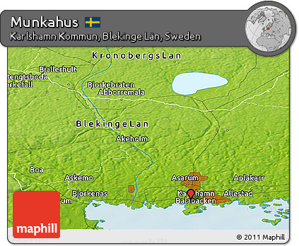 Physical Panoramic Map of Munkahus