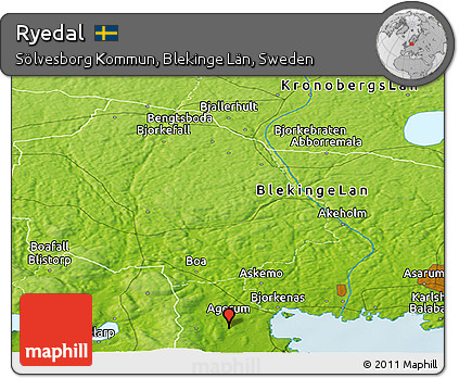 Physical Panoramic Map of Ryedal