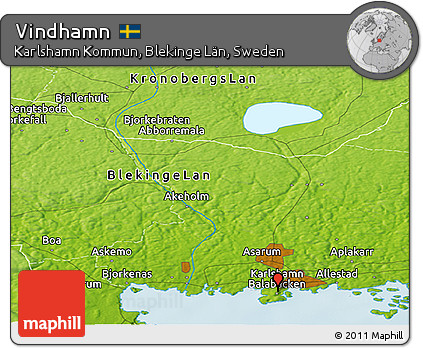 Physical Panoramic Map of Vindhamn