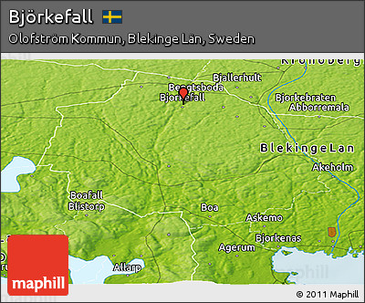 Physical Panoramic Map of Björkefall