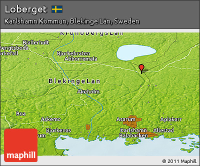 Physical Panoramic Map of Loberget