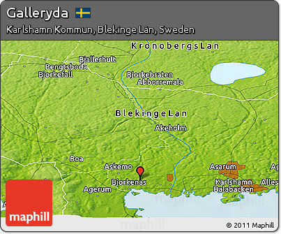 Physical Panoramic Map of Galleryda