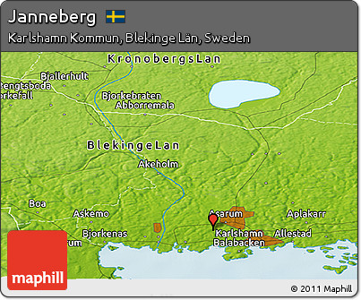 Physical Panoramic Map of Janneberg