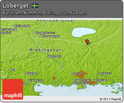 Physical Panoramic Map of Loberget