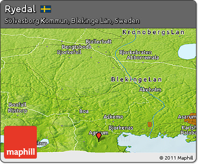 Physical Panoramic Map of Ryedal