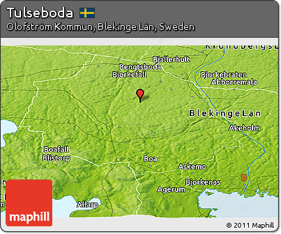 Physical Panoramic Map of Tulseboda
