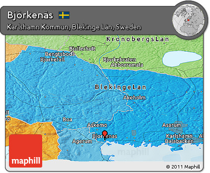 Political Panoramic Map of Björkenäs