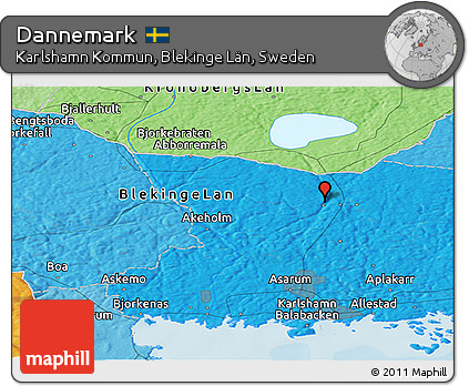 Political Panoramic Map of Dannemark