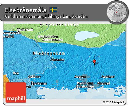 Political Panoramic Map of Elsebrånemåla