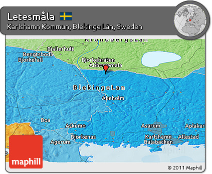 Political Panoramic Map of Letesmåla