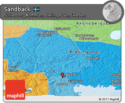 Political Panoramic Map of Sandbäck