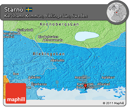 Political Panoramic Map of Stärnö