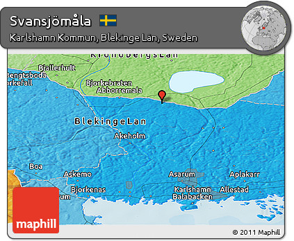 Political Panoramic Map of Svansjömåla