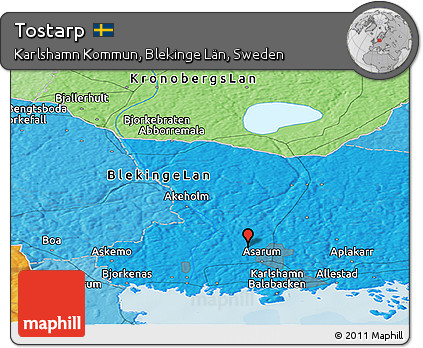 Political Panoramic Map of Tostarp