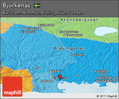 Political Panoramic Map of Björkenäs