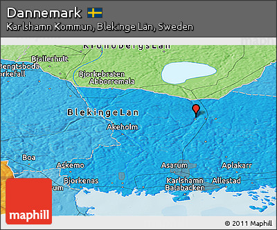 Political Panoramic Map of Dannemark