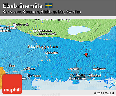 Political Panoramic Map of Elsebrånemåla