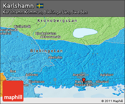 Political Panoramic Map of Karlshamn