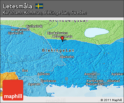 Political Panoramic Map of Letesmåla