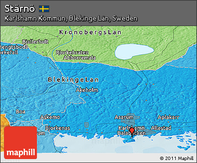 Political Panoramic Map of Stärnö