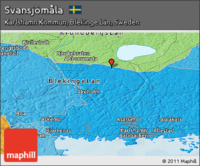 Political Panoramic Map of Svansjömåla