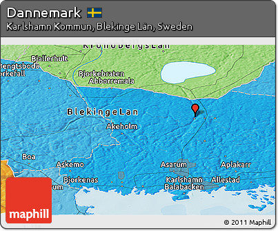 Political Panoramic Map of Dannemark