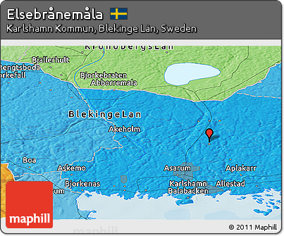 Political Panoramic Map of Elsebrånemåla