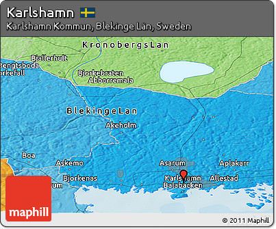 Political Panoramic Map of Karlshamn