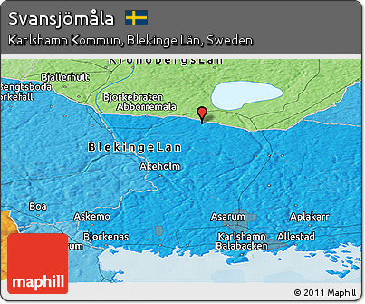 Political Panoramic Map of Svansjömåla