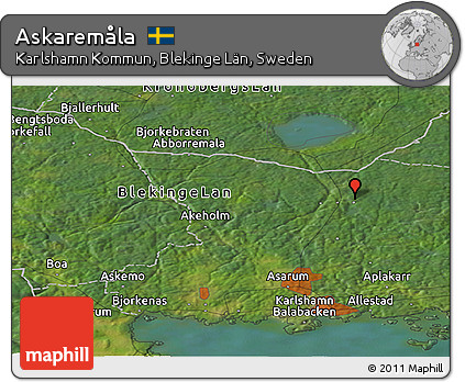 Satellite Panoramic Map of Askaremåla