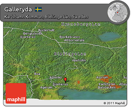 Satellite Panoramic Map of Galleryda