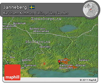 Satellite Panoramic Map of Janneberg