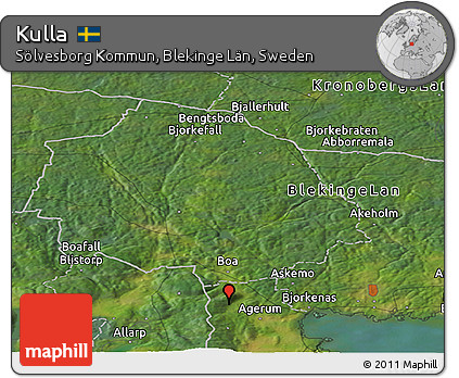 Satellite Panoramic Map of Kulla