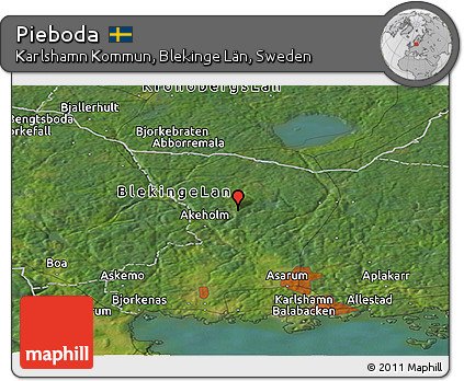 Satellite Panoramic Map of Pieboda