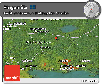 Satellite Panoramic Map of Ringamåla