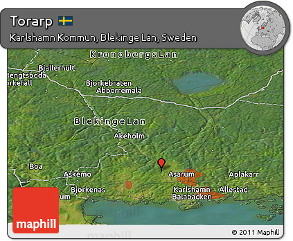 Satellite Panoramic Map of Torarp